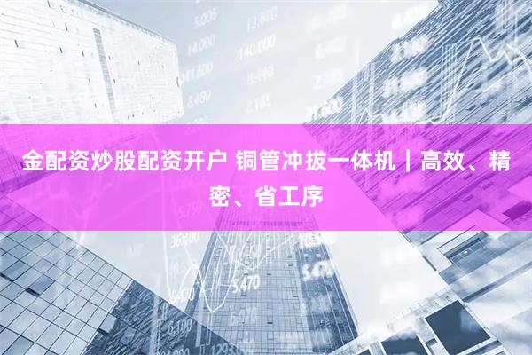 金配资炒股配资开户 铜管冲拔一体机｜高效、精密、省工序